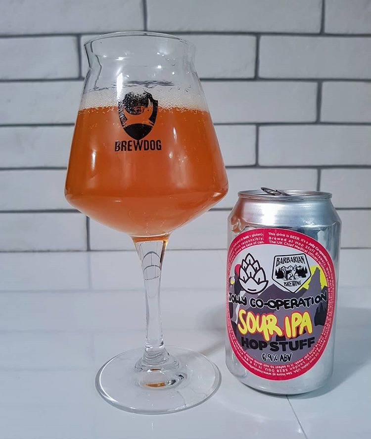 latest craft beer Jolly Cooperation Sour IPA collab @hopstuffbrewery X @barbarianbrewingidaho The @hopstuffbrewery