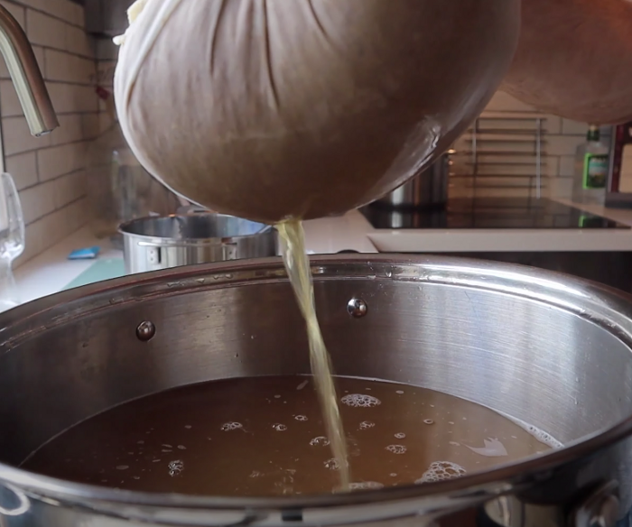 straining the wort