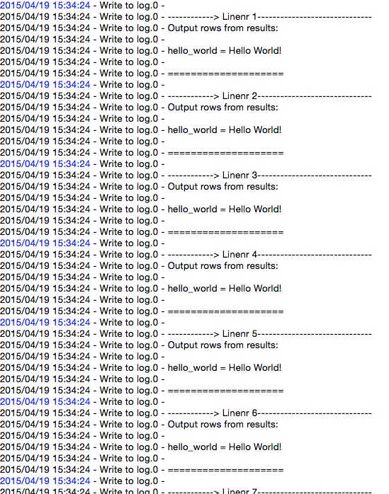 Log Output