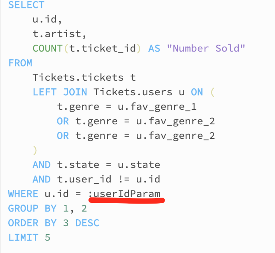 parameterized-where-clause