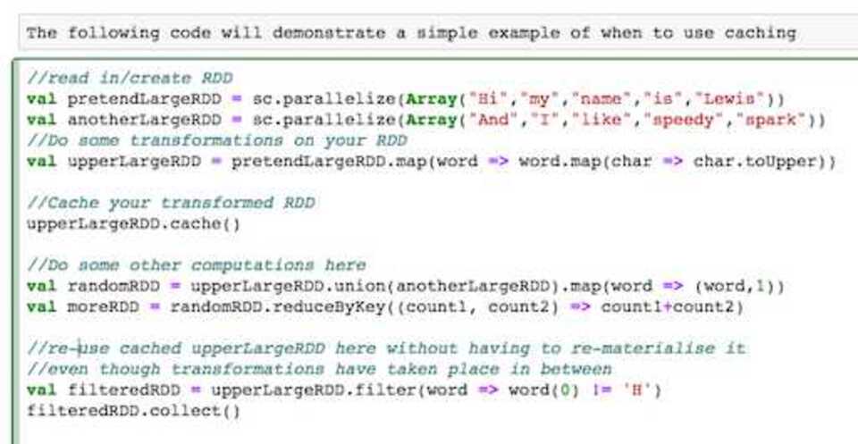 Spark caching
